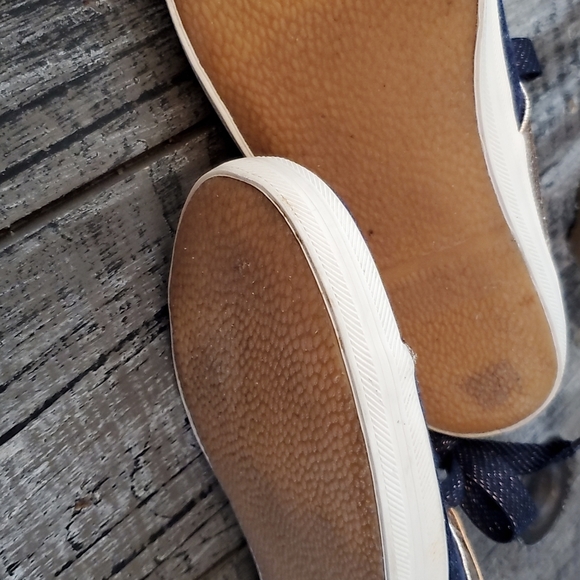 KEDS denim Rose Gold tennis shoes - Picture 3 of 3